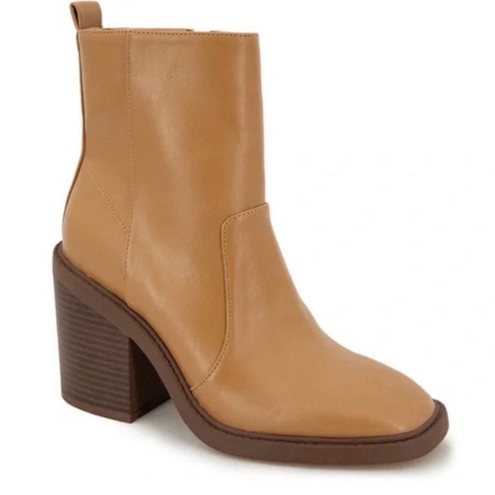 Kensie Chunky Stacked Heal Boots Size 7.5